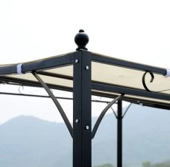 Outsunny Pergola Partytent Paviljoen Overkapping Tent Metaal Crème 297x297 Cm 84C-038 -Philips Hue Winkel 1200x1175 2