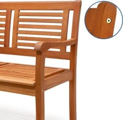 Casaria Tuinbank - FSC®-Gecertificeerd Eucalyptushout - 153cm Bruin 15 Casaria Tuinbank - FSC®-Gecertificeerd Eucalyptushout - 153cm Bruin -Philips Hue Winkel 1200x1177 2