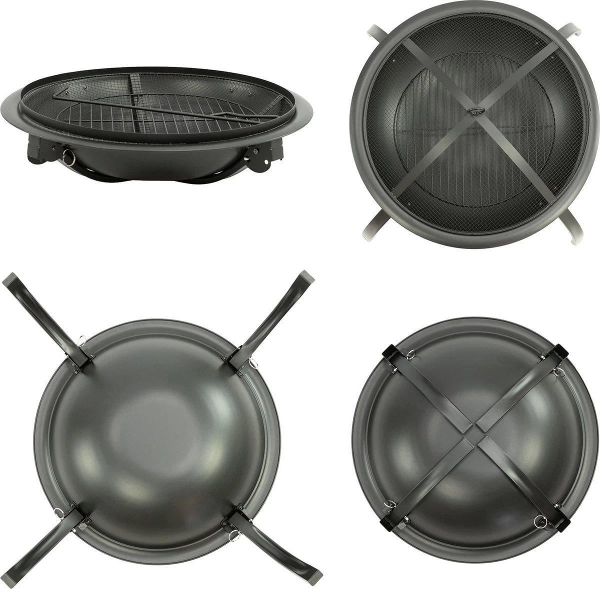 MaxxGarden Vuurschaal - Terrashaard - Vuurkorf - Opvouwbaar - Rond - 56cm 4 MaxxGarden Vuurschaal - Terrashaard - Vuurkorf - Opvouwbaar - Rond - 56cm - Afbeelding 2