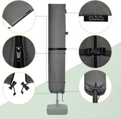 Kingsleeve Parasolhoes Tot Ø 330cm - Weerbestendig Robuust - Grijs -Philips Hue Winkel 1200x1181 1