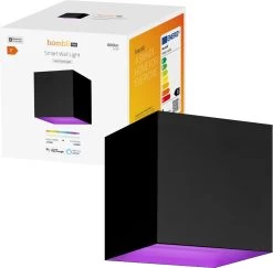 Hombli Wandlamp Voor Binnen En Buiten - Wit En Gekleurd Licht – Aanpasbare Lichthoek, Slimme LED Verlichting, Bad & Woonkamer, Waterdicht, Aluminium, Zwart -Philips Hue Winkel 1200x1182 5