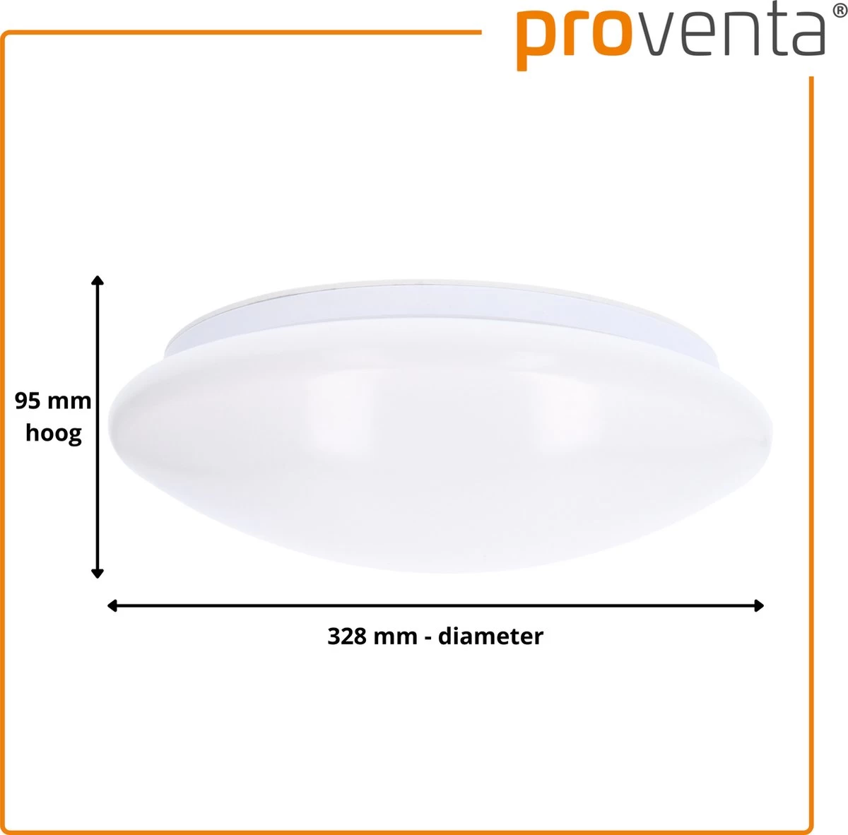 Proventa Plafondlamp Met Bewegingssensor LED - Binnen & Buiten - Warm Wit - 33 Cm 8 Proventa Plafondlamp Met Bewegingssensor LED - Binnen & Buiten - Warm Wit - 33 Cm - Afbeelding 6