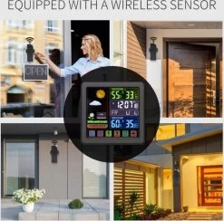 Diamond Weather Weerstation - Draadloos - Binnen En Buiten - Met Sensor Voor Buiten - 100M Bereik - Touchscreen - Met Usb-lader Voor Opladen- Houtskleur -Philips Hue Winkel 1200x1184 22