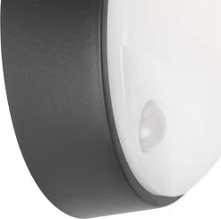 QAZQA Hortus - Moderne LED Buitenlamp Met Bewegingsmelder | Bewegingssensor | Sensor Voor Buiten - 1 Lichts - D 80 Mm - Zwart - Buitenverlichting -Philips Hue Winkel 1200x1187 7