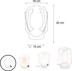 QAZQA Storm - Moderne LED Staande Buitenlamp | Staande Lamp Voor Buiten - 1 Lichts - H 220 Mm - Wit - Buitenverlichting -Philips Hue Winkel 1200x1187 8