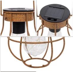 MaxxGarden Solarverlichting - Tafellamp En Wandlamp Met Sensor - Tuinverlichting Op Zonne-energie - Buiten - Roest Lantaarn Met Wandhaak - 12x15cm - Set Van 2 Stuks -Philips Hue Winkel 1200x1187 9