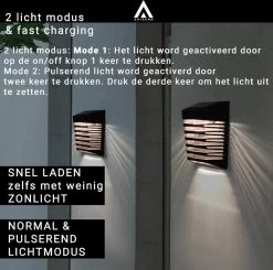 Arisenn® Crystal Solar Buitenlamp - IP65 Waterdicht - Prachtige Solar Technologie Monokristal Zonnepaneel Wandlamp - 3000K Warm Wit (sfeervol) - Tuinverlichting Op Zonne-energie | Schutting Wand Licht -Philips Hue Winkel 1200x1188 7