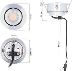 HOFTRONIC Sienna - Veranda Inbouwspots 6x3W - 12 Volt - Complete Veranda Set - 2700K Zeer Warm Wit - IP44 Waterdicht - Dimbare Inbouwspots Met Afstandsbediening - Kantelbaar - 5mm Diameter - 30mm Inbouwdiepte Voor Badkamer En Tuin -Philips Hue Winkel 1200x1188 8