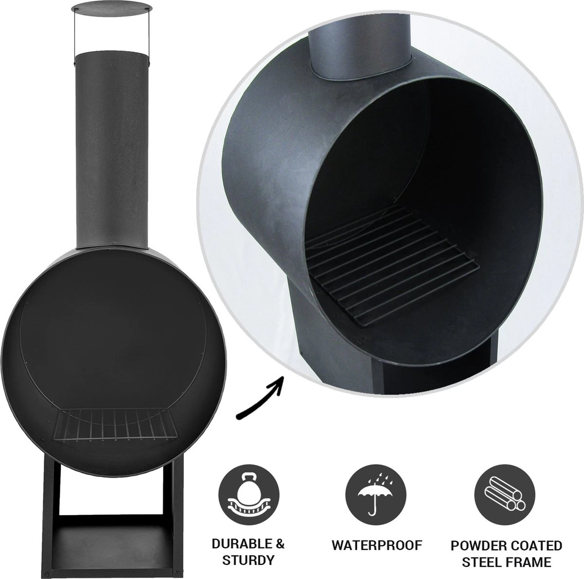 MaxxGarden Tuinhaard Grieks Archedius - Terrashaard - Vuurkorf - Terrasverwarmer - Terrasverwarming - Sfeerhaard - 55x49x145 Cm 6 MaxxGarden Tuinhaard Grieks Archedius - Terrashaard - Vuurkorf - Terrasverwarmer - Terrasverwarming - Sfeerhaard - 55x49x145 Cm - Afbeelding 4