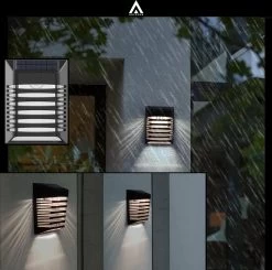 Arisenn® Crystal Solar Buitenlamp - IP65 Waterdicht - Prachtige Solar Technologie Monokristal Zonnepaneel Wandlamp - 3000K Warm Wit (sfeervol) - Tuinverlichting Op Zonne-energie | Schutting Wand Licht -Philips Hue Winkel 1200x1190 10