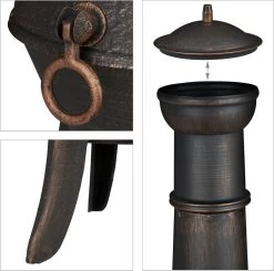 Relaxdays Tuinhaard Groot - Terrashaard - Vuurhaard - Tuinkachel - Terraskachel - Buiten -Philips Hue Winkel 1200x1190 25