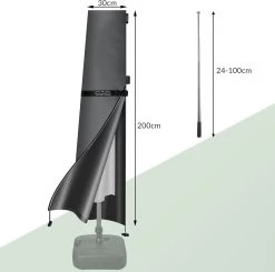 Kingsleeve Parasolhoes Tot Ø 330cm - Weerbestendig Robuust - Grijs -Philips Hue Winkel 1200x1191 2