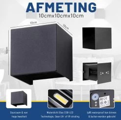 WRH - Set Van 2 Wandlamp Binnen Industrieel - Wandlamp Buiten - Waterdicht IP65 - Industrieel Modern - Set Van 2 -Philips Hue Winkel 1200x1192 16