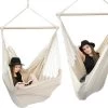XXL 2 Persoons Hangstoel 185x130 - Zit Hangmat Met Spreidstok Tot 150 Kg - Binnen En Buiten