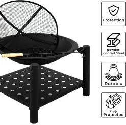 MaxxGarden Tuinhaard Grieks Zeus - Terrashaard - Vuurkorf - BBQ - Terrasverwarmer - Terrasverwarming - Sfeerhaard - 60cm - Zwart -Philips Hue Winkel 1200x1193 11