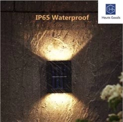 Merkloos Heuts Goods - Solar Tuinverlichting - Tuinverlichting Op Zonneenergie - Solar Wandlamp Voor Buiten - 2 LED Lichten - Warm Wit Licht - 2 Stuks - Small -Philips Hue Winkel 1200x1193 6