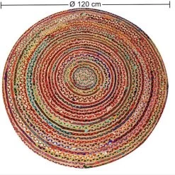 Casa Moro - Jute Vloerkleed Tamani Kleurrijk Ø 120cm | Tapijt In Boho-stijl Van 100% Natuurlijke Vezel Jute & Katoen, Handgevlochten 11 Casa Moro - Jute Vloerkleed Tamani Kleurrijk Ø 120cm | Tapijt In Boho-stijl Van 100% Natuurlijke Vezel Jute & Katoen, Handgevlochten -Philips Hue Winkel 1200x1193 8