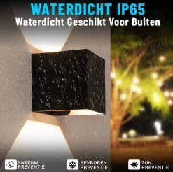 WRH - Set Van 2 Wandlamp Binnen Industrieel - Wandlamp Buiten - Waterdicht IP65 - Industrieel Modern - Set Van 2 -Philips Hue Winkel 1200x1194 13