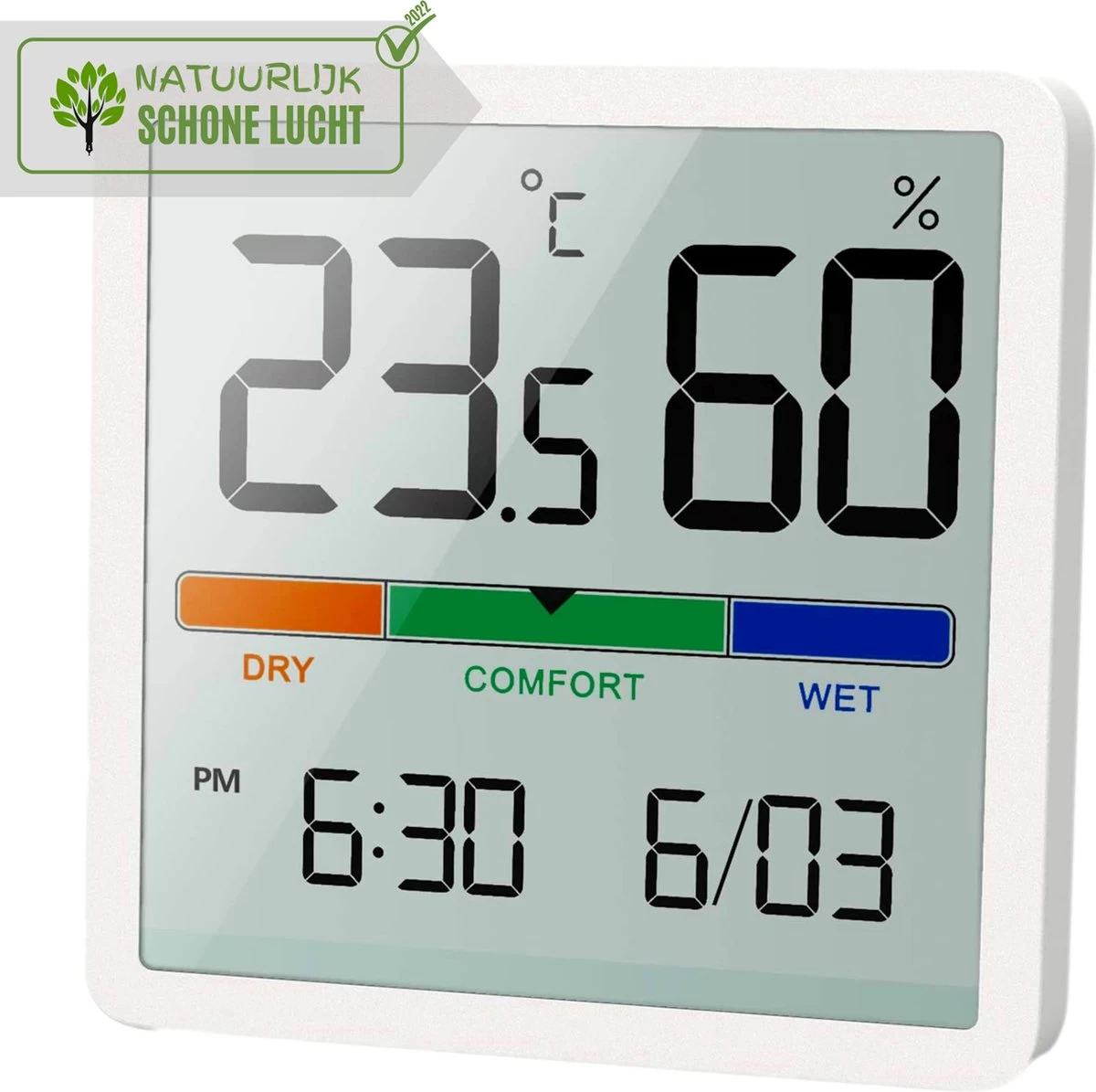 YUCONN Hygrometer - Luchtvochtigheidsmeter - Digitaal Weerstation - Binnen 3 YUCONN Hygrometer - Luchtvochtigheidsmeter - Digitaal Weerstation - Binnen