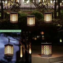 VoordeelShop Solar Tafellamp Set Van 2 Stuks - 13.8cm - Zwart - Solar Tuinverlichting - Led Buitenverlichting Op Zonne Energie Met Sensor - Tuin Fakkel - Voor Binnen En Buiten - Vlam Effect -Philips Hue Winkel 1200x1195 30