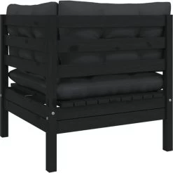 VidaXL 3-delige Loungeset Met Kussens Massief Grenenhout Zwart -Philips Hue Winkel 1200x1195 4