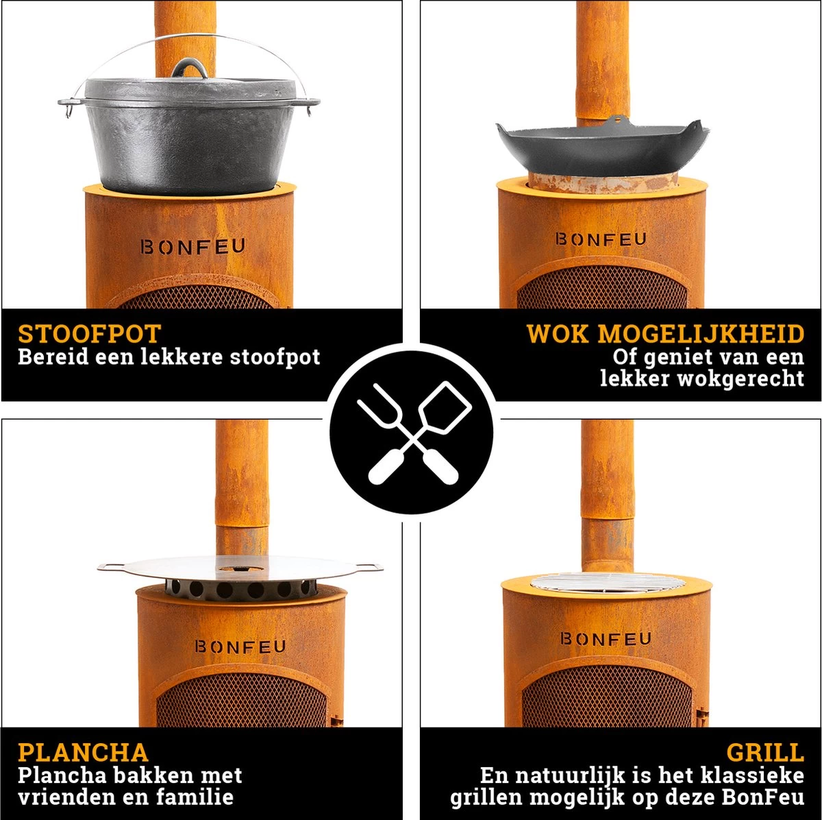 BonFeu Bongiano LP Roest Tuinhaard - L 30 X B 30 X H 153 Cm - Cortenstaal - Bruin - Tuinhaard - Terrasverwarming - Terrasverwarmers - Tuinkachel - Terraskachel - Houtkachel - Kachels 8 BonFeu Bongiano LP Roest Tuinhaard - L 30 X B 30 X H 153 Cm - Cortenstaal - Bruin - Tuinhaard - Terrasverwarming - Terrasverwarmers - Tuinkachel - Terraskachel - Houtkachel - Kachels - Afbeelding 6