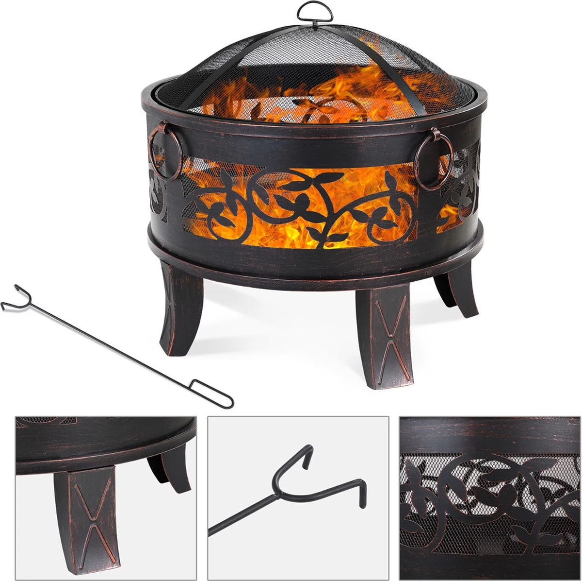 Gardebruk Vuurkorf Rond Ø 67cm – Incl. Vonkbeveiliging & Vuurhaak 13 Gardebruk Vuurkorf Rond Ø 67cm – Incl. Vonkbeveiliging & Vuurhaak - Afbeelding 11