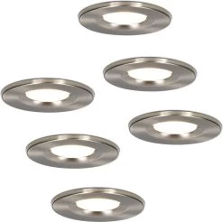 HOFTRONIC Venezia - Set Van 6 LED Inbouwspots RVS - IP65 Waterdicht - Dimbaar - 6 Watt 600 Lumen - Met Lichtbron - 2700K Warm Wit Licht - Zaagmaat 65mm - Inbouwdiepte 45mm - Geschikt Voor Badkamer, Woonkamer, Veranda En Carport - 3 Jaar Garantie -Philips Hue Winkel 1200x1196 9