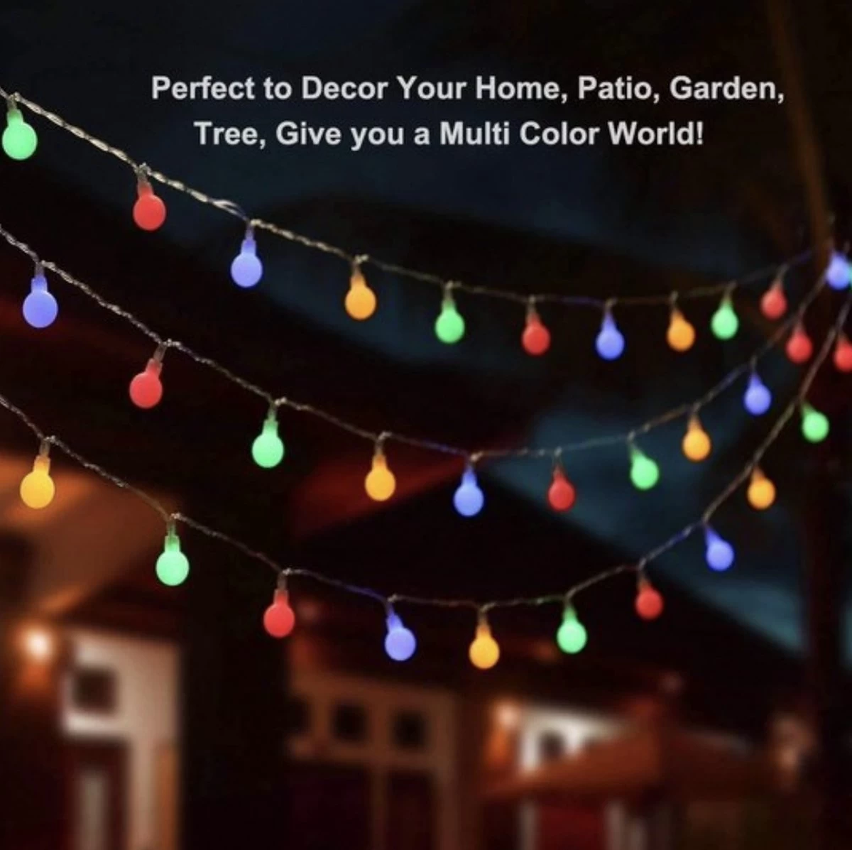 Merkloos Gekleurde Feestverlichting - 50 Lampen - 15 Meter - Party Lights LED Voor Binnen Of Buiten - Lichtsnoer Buiten - Tuinverlichting - Partyverlichting - Lichtslinger - Buitenverlichting 6 Merkloos Gekleurde Feestverlichting - 50 Lampen - 15 Meter - Party Lights LED Voor Binnen Of Buiten - Lichtsnoer Buiten - Tuinverlichting - Partyverlichting - Lichtslinger - Buitenverlichting - Afbeelding 4