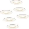 HOFTRONIC - 6x Bari LED Inbouwspots Badkamer Wit - GU10 LED Spots Inbouw - 5W 400lm - 4000K Neutraal Wit Licht - IP65 Waterdicht - Inbouw Spots Plafond - Plafondspots Voor Woonkamer, Keuken, Slaapkamer En Buiten