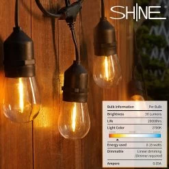 Lichtsnoer - Lichtslinger Op Zonne-energie - Solar Led Prikkabel - Feestverlichting - Lampjes Slinger - Tuinverlichting - Vintage Basic Sfeerverlichting - 15 Meter En 12 Led E27 Lampen -Philips Hue Winkel 1200x1198 32