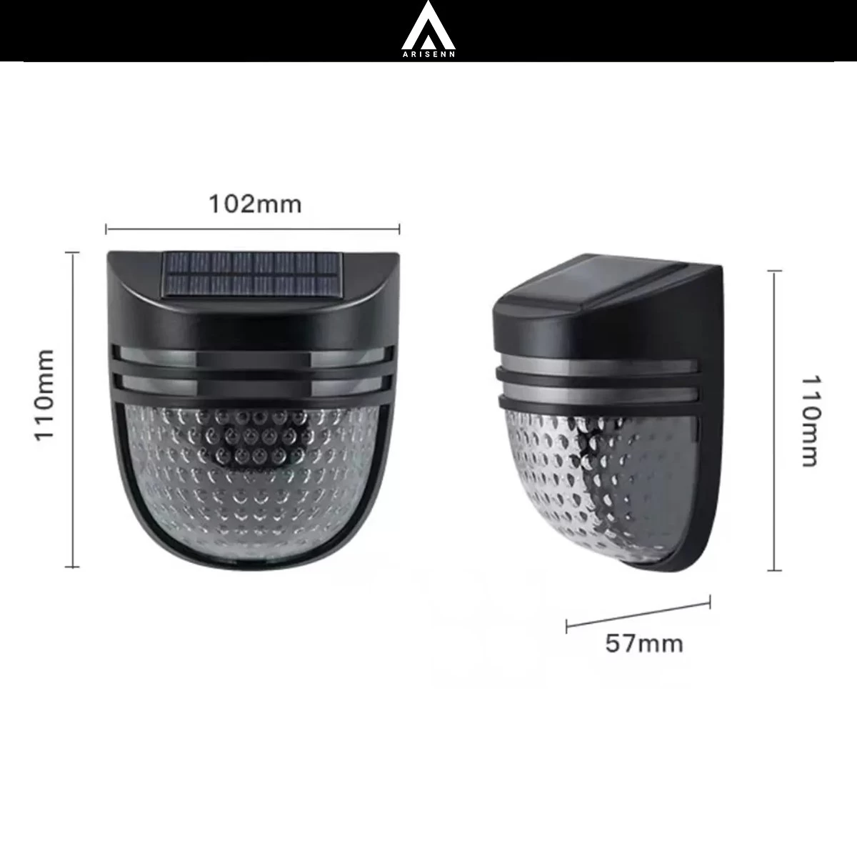 Arisenn® Moon Crystal Solar Buitenlamp - IP65 Waterdicht - Prachtige Solar Technologie Monokristal Zonnepaneel Wandlamp - 3000K Warm Wit (sfeervol) - Tuinverlichting Op Zonne-energie | Schutting Wand Licht 7 Arisenn® Moon Crystal Solar Buitenlamp - IP65 Waterdicht - Prachtige Solar Technologie Monokristal Zonnepaneel Wandlamp - 3000K Warm Wit (sfeervol) - Tuinverlichting Op Zonne-energie | Schutting Wand Licht - Afbeelding 5