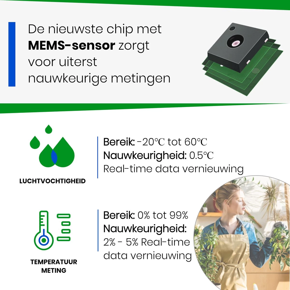 YUCONN Hygrometer Bluetooth - Temperatuurmeter Binnen En Buiten - Weerstation Draadloos - Luchtvochtigheidsmeter Binnen En Buiten - Digitaal Gratis App 5 YUCONN Hygrometer Bluetooth - Temperatuurmeter Binnen En Buiten - Weerstation Draadloos - Luchtvochtigheidsmeter Binnen En Buiten - Digitaal Gratis App - Afbeelding 3