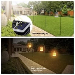 VoordeelShop Solar Tafellamp Set Van 2 Stuks - 13.8cm - Zwart - Solar Tuinverlichting - Led Buitenverlichting Op Zonne Energie Met Sensor - Tuin Fakkel - Voor Binnen En Buiten - Vlam Effect -Philips Hue Winkel 1200x1199 26