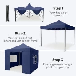 LifeGoods Partytent - 3x3 M - Zijwanden - Easy Up - Opvouwbaar - Waterdicht - Draagtas Met Wieltjes - Donkerblauw 24 LifeGoods Partytent - 3x3 M - Zijwanden - Easy Up - Opvouwbaar - Waterdicht - Draagtas Met Wieltjes - Donkerblauw -Philips Hue Winkel 1200x1200 1017