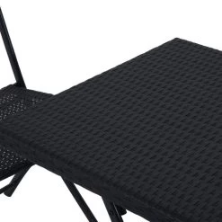 Merkloos 3-delige Bistroset Poly Rattan - Inklapbaar - Balkon Tuinmeubelset - Zwart -Philips Hue Winkel 1200x1200 1032