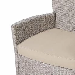 Casaria Polyrattan Tuinset - 4 Stoelen & Tafel 90x90 Cm - Beige Grijs -Philips Hue Winkel 1200x1200 1079