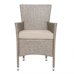 Casaria Polyrattan Tuinset - 4 Stoelen & Tafel 90x90 Cm - Beige Grijs -Philips Hue Winkel 1200x1200 1080