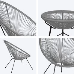 LifeGoods Acapulco Bistroset - 3-Delig - Tuinset Met Bijzettafel - Grijs 18 LifeGoods Acapulco Bistroset - 3-Delig - Tuinset Met Bijzettafel - Grijs -Philips Hue Winkel 1200x1200 1111