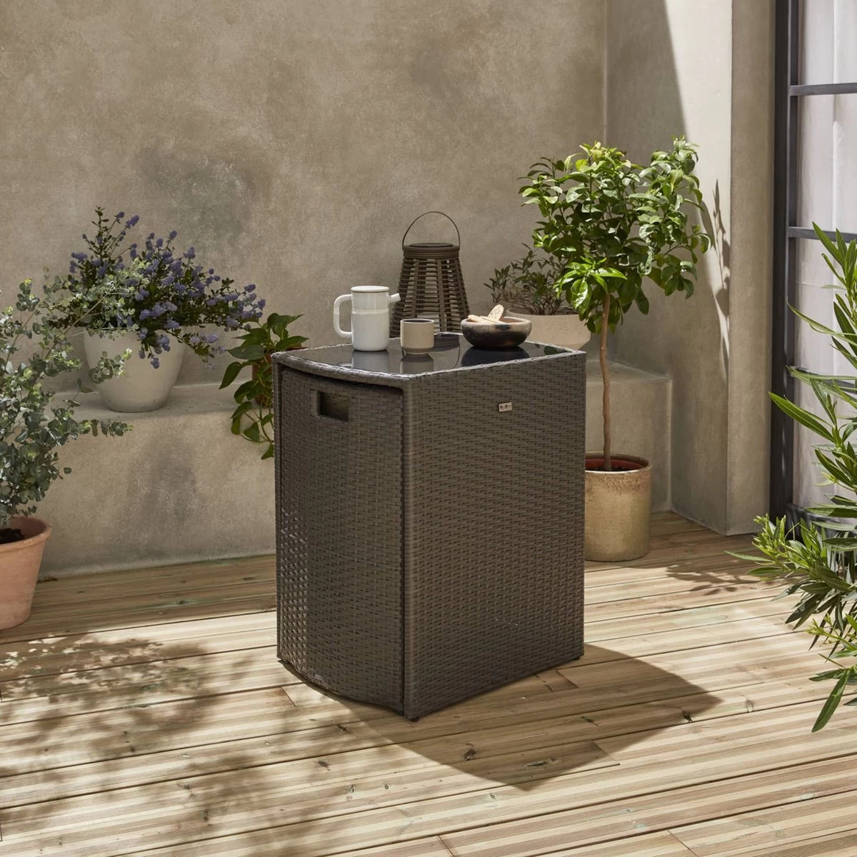 Alice's Garden Balkonset Doppio - 2 Stoelen - Inschuifbaar - Wicker - Grijs 6 Alice's Garden Balkonset Doppio - 2 Stoelen - Inschuifbaar - Wicker - Grijs - Afbeelding 4