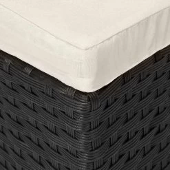 Casaria Polyrattan Zonne-Eiland Ø185cm – Incl. Kussens - Zwart Crème -Philips Hue Winkel 1200x1200 1132