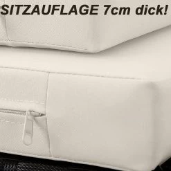 Casaria Polyrattan Zonne-Eiland Ø185cm – Incl. Kussens - Zwart Crème -Philips Hue Winkel 1200x1200 1137