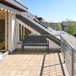 Relaxdays Tuinbank Met Kussen - 2 Zits Buitenbank Metaal - Balkonbank Kunststof - Voortuin -Philips Hue Winkel 1200x1200 125