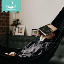 Dubbele Hangmat Zwart Met Spreidstok - 1 Of 2 Persoons - Lig Oppervlak 190x150cm - Lengte 260cm -Philips Hue Winkel 1200x1200 1306