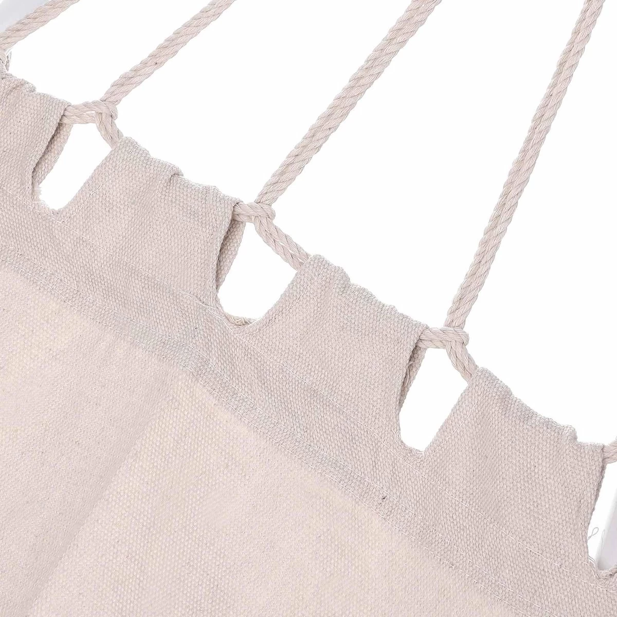 Detex Hangmat Met Franjes - 320x150cm – Belastbaar Tot 300kg Beige 8 Detex Hangmat Met Franjes - 320x150cm – Belastbaar Tot 300kg Beige - Afbeelding 6