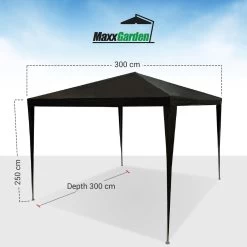 MaxxGarden Partytent - Paviljoen - 3x3 - Waterdicht - Zwart -Philips Hue Winkel 1200x1200 132