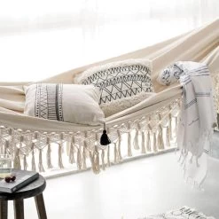 QUVIO Hangmat Voor In De Tuin - Tuinstoelen - Reishangmat Voor Camping, Outdoor En Reizen - Hamock - Katoen Ademend - Maximale Belasting Van 250KG - Lig Oppervlak Van 180 Cm - Geschikt Voor 1 Persoon - Beige 13 QUVIO Hangmat Voor In De Tuin - Tuinstoelen - Reishangmat Voor Camping, Outdoor En Reizen - Hamock - Katoen Ademend - Maximale Belasting Van 250KG - Lig Oppervlak Van 180 Cm - Geschikt Voor 1 Persoon - Beige -Philips Hue Winkel 1200x1200 1322