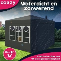 Waterdichte Partytent 3x3 Meter Opvouwbaar Met Zijwanden- Paviljoen Met Zijpanelen - Easy Up - Pop-up Tent Met Haringen, Touw En Anti Slip Poten -Philips Hue Winkel 1200x1200 138