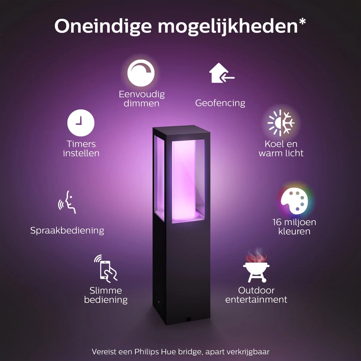Philips Hue Impress Sokkellamp - Wit En Gekleurd Licht - Zwart - Laag 21 Philips Hue Impress Sokkellamp - Wit En Gekleurd Licht - Zwart - Laag - Afbeelding 19