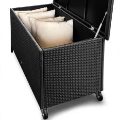 Casaria Wicker Opbergbox - Waterdicht 121,5cm Met Wielen - Grijs -Philips Hue Winkel 1200x1200 144